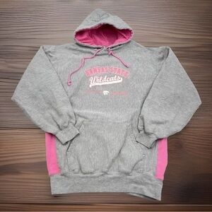 Kansas State Wildcats Hoodie Women’s L Gray Pink‎ Sweatshirt